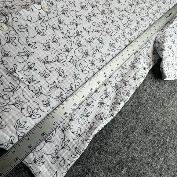 Thomas Sterling Men's Cotton Button Shirt Medium Abstract Vine Print NWT - Picture 9 of 10